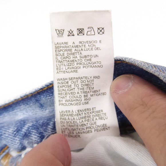 Dondup Jeans Mens SZ 34/29 Mius Slim Fit Tapered Leg Distressed Grunge Casual - Picture 16 of 16